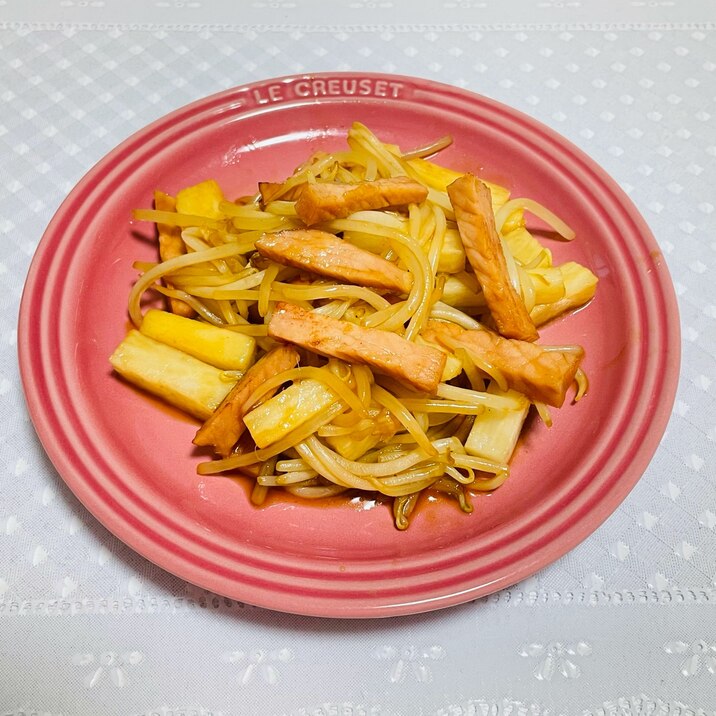 焼肉のたれで簡単に☆ロースハムと長芋炒め